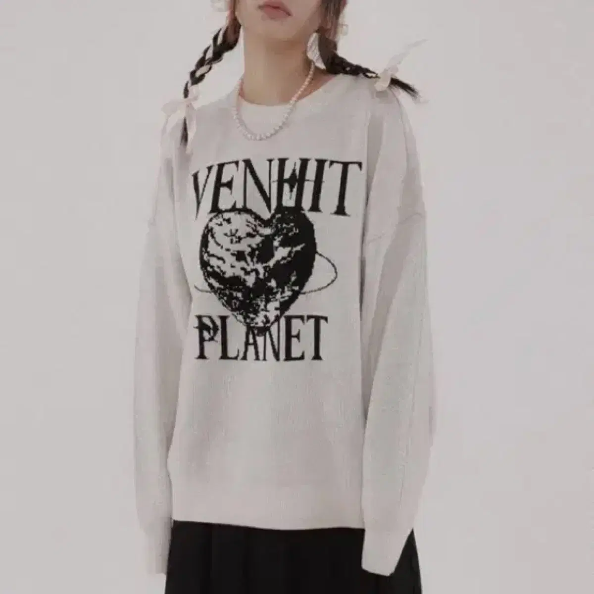 벤힛 Venhit Black Planet 자카드 니트